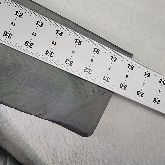 Vtg Chaiken and Capone Gray Shiny Collared 3/4 Sleeve Unique Trench Coat Jacket - Picture 7 of 16